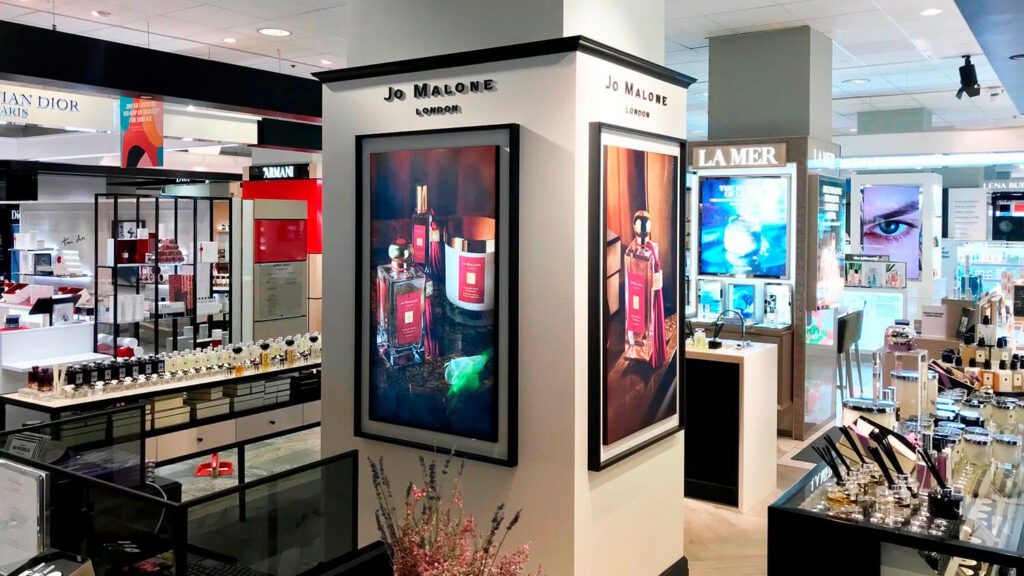 Duratrans JoMaloneLondon butik montering