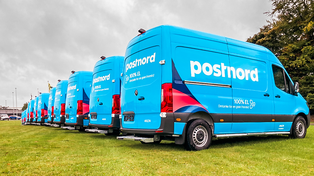 Postnord biler er en del af virksomhedens branding